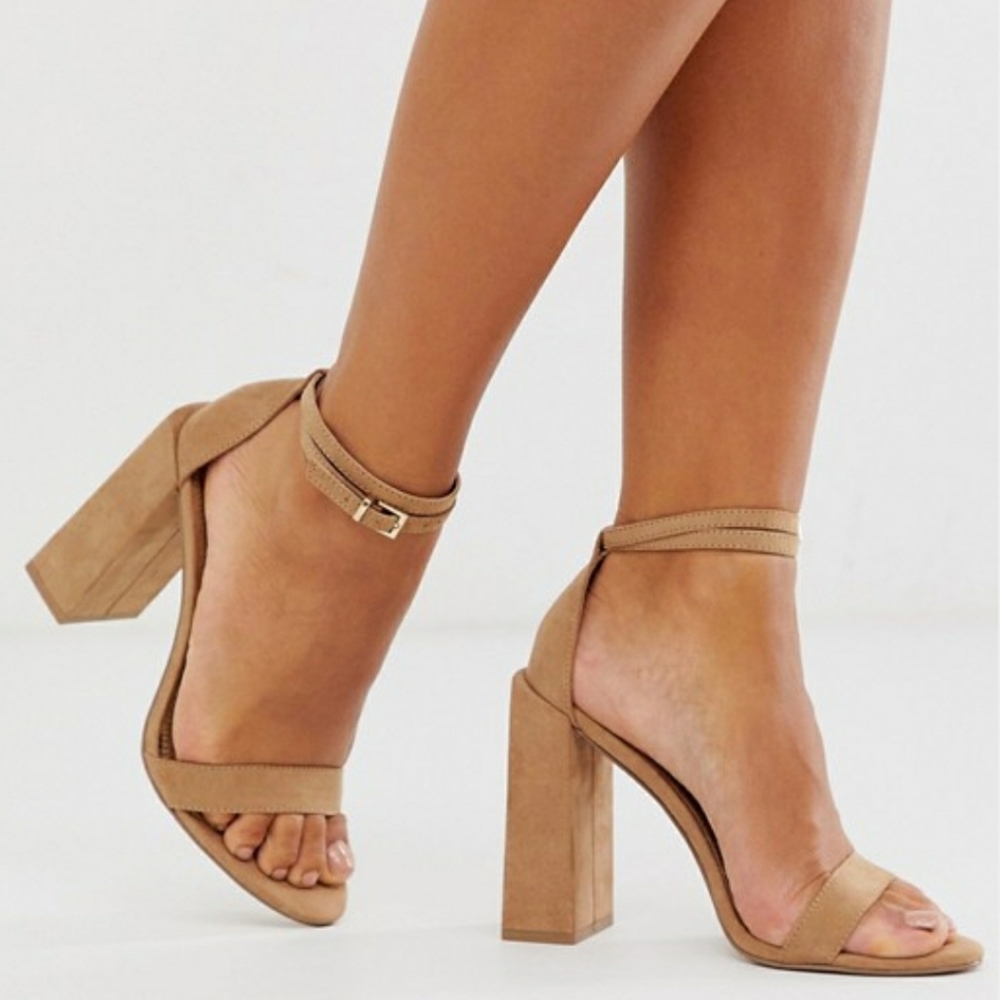 ASOS Barely There Blocked Heeled Sandals